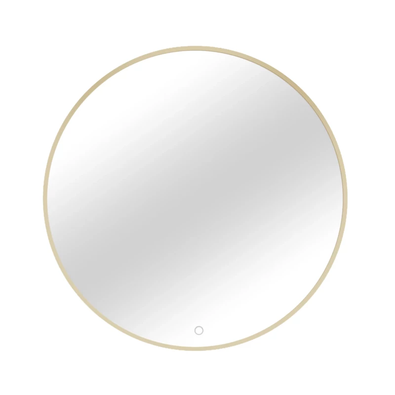 Okrúhle zrkadlo SOL s LED osvetlením - zlaté