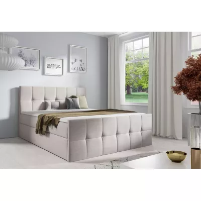 Manželská posteľ CHLOE - 200x220, béžová 2 + topper ZADARMO