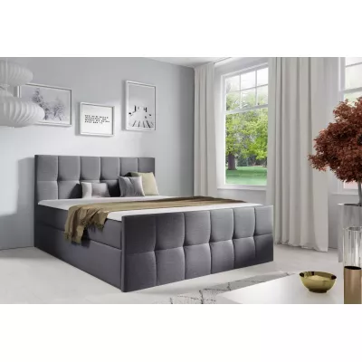 Manželská posteľ CHLOE - 200x220, šedá + topper ZADARMO