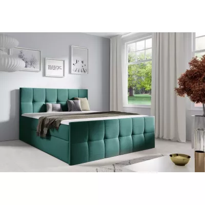 Manželská posteľ CHLOE - 180x220, zelená 2 + topper ZADARMO