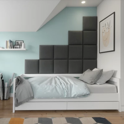 Čalúnený panel na stenu 40x40 VALERIO - tmavo šedý