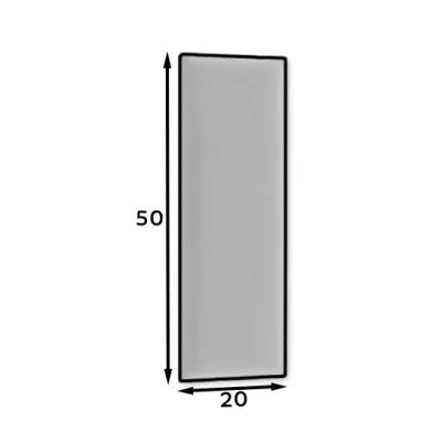 Čalúnený panel na stenu 50x20 VALERIO - svetlo šedý