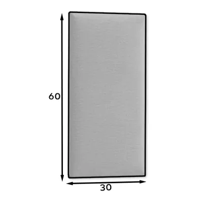 Čalúnený nástenný panel 60x30 VALERIO - šedý