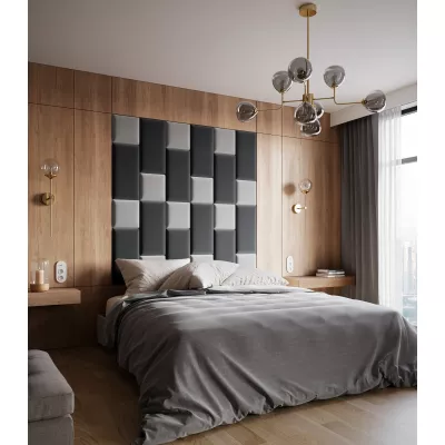 Čalúnený nástenný panel 60x30 VALERIO - tmavo šedý