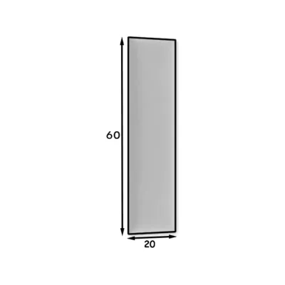 Obdĺžnikový čalúnený panel 60x20 VALERIO - tmavo šedý