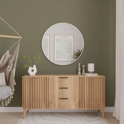 Okrúhle zrkadlo ONYX - biele