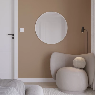 Okrúhle zrkadlo ONYX - biele