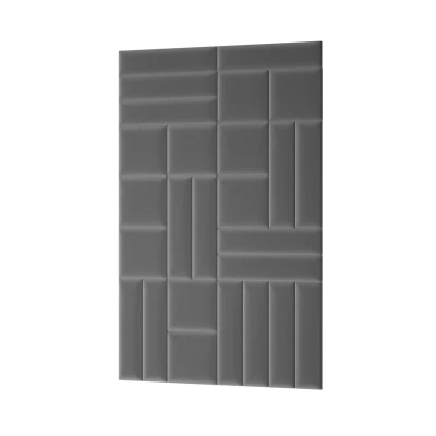 Set čalúnených nástenných panelov 120x195 VALERIO - šedý