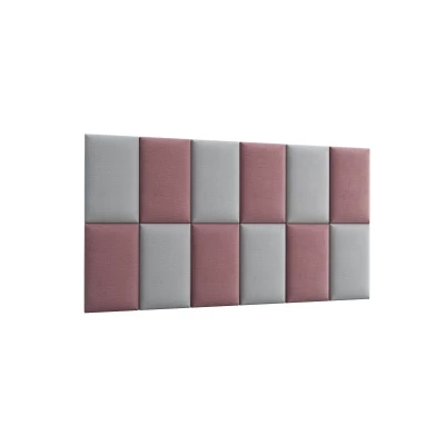 Set čalúnených panelov 180x100 VALERIO - ružový / svetlo šedý