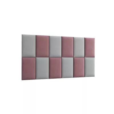 Set čalúnených panelov 180x100 VALERIO - ružový / svetlo šedý