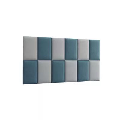 Set čalúnených panelov 180x100 VALERIO - svetlo modrý / svetlo šedý