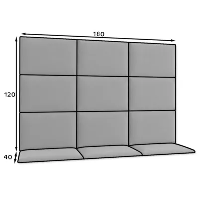 Set čalúnených panelov 180x120 VALERIO - horčicový