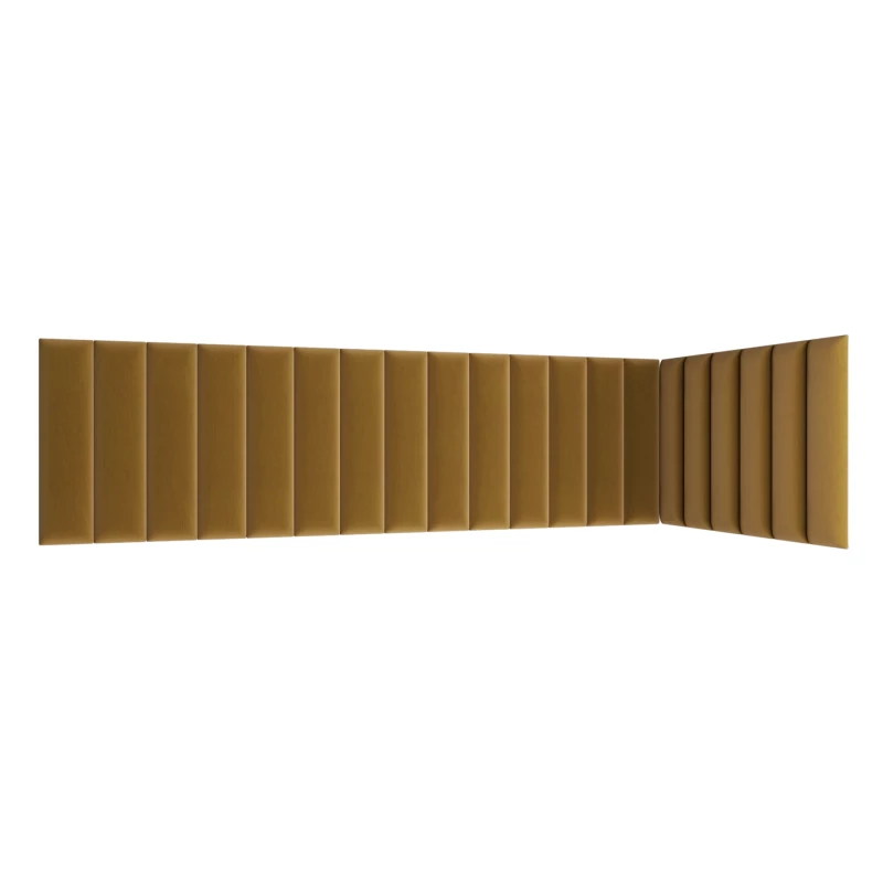 Set čalúnených panelov 210x90x60 VALERIO - horčicový