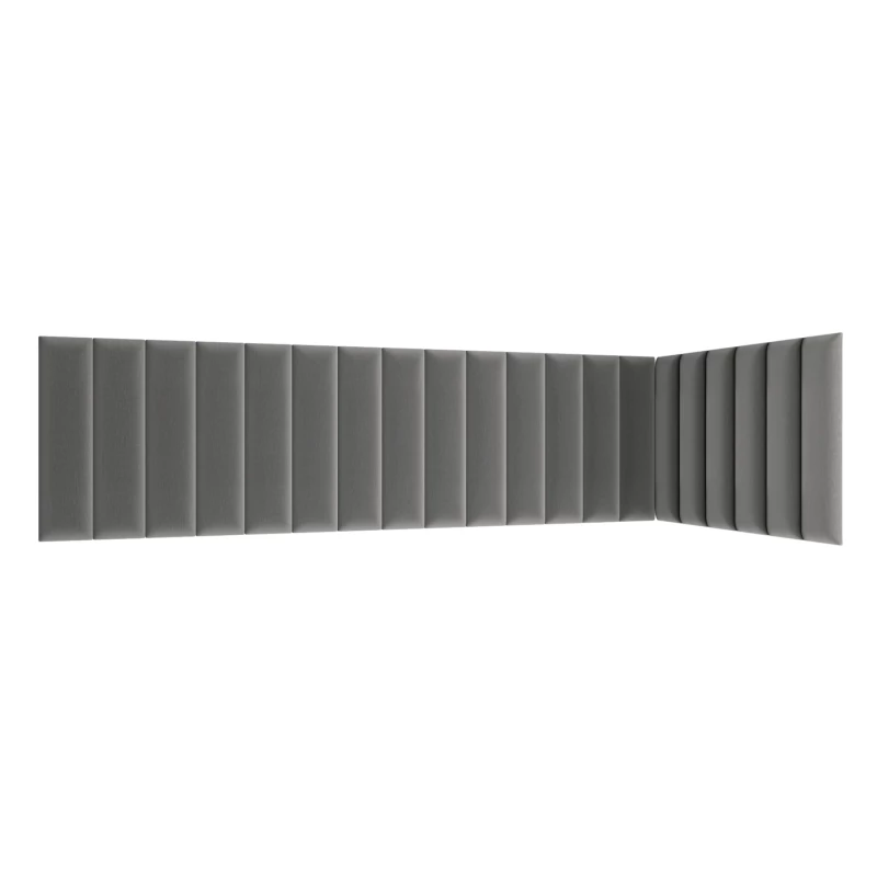 Set čalúnených panelov 210x90x60 VALERIO - šedý
