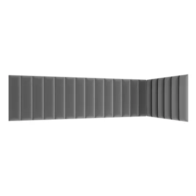 Set čalúnených panelov 210x90x60 VALERIO - šedý