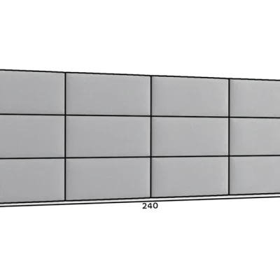 Set čalúnených panelov 240x90 VALERIO - svetlo modrý