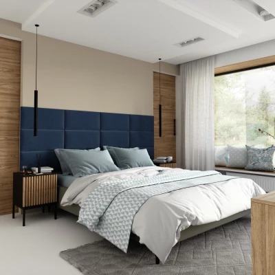 Set čalúnených panelov 240x90 VALERIO - modrý