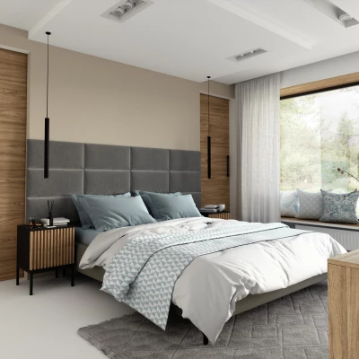 Set čalúnených panelov 240x90 VALERIO - šedý