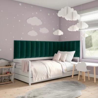 Set čalúnených nástenných panelov 300x60 VALERIO - zelený
