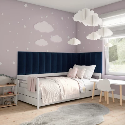 Set čalúnených nástenných panelov 300x60 VALERIO - modrý