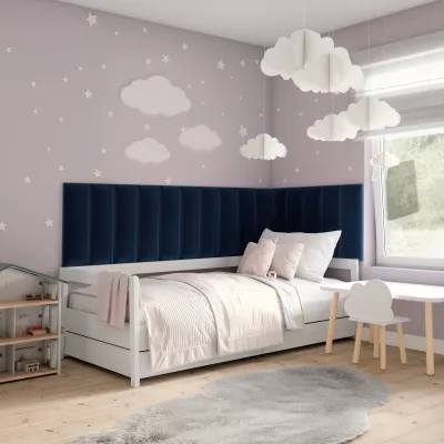Set čalúnených nástenných panelov 300x60 VALERIO - modrý