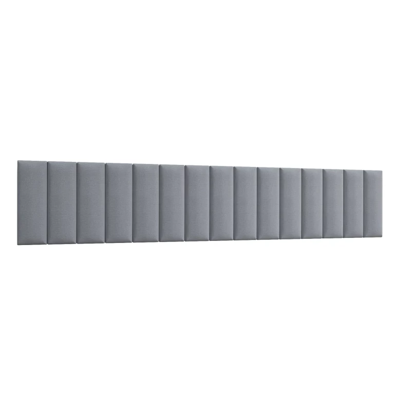 Set čalúnených nástenných panelov 300x60 VALERIO - svetlo šedý