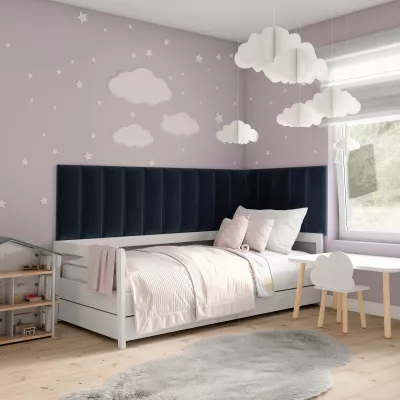 Set čalúnených nástenných panelov 300x60 VALERIO - tmavo šedý