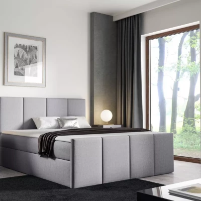Posteľ s matracom a roštom LOLA - 200x220, svetlo šedá 2 + topper ZADARMO
