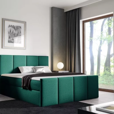 Posteľ s matracom a roštom LOLA - 200x220, zelená 2 + topper ZADARMO