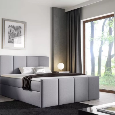 Posteľ s matracom a roštom LOLA - 200x220, šedá 2 + topper ZADARMO