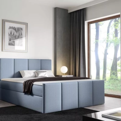 Posteľ s matracom a roštom LOLA - 200x220, svetlo modrá + topper ZADARMO