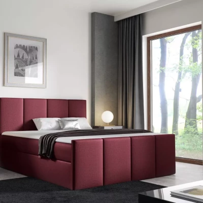 Posteľ s matracom a roštom LOLA - 200x220, červená 1+ topper ZADARMO