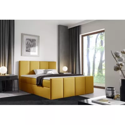 Posteľ s matracom a roštom LOLA - 200x220, žltá 1 + topper ZADARMO