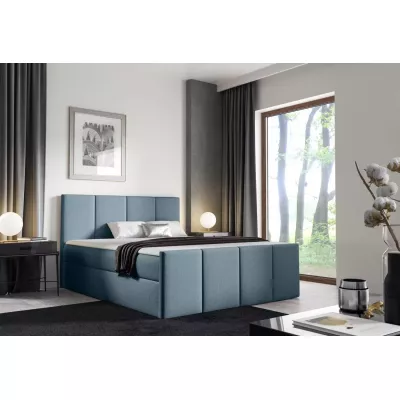 Posteľ s matracom a roštom LOLA - 180x220, modrá 2 + topper ZADARMO