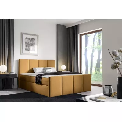 Posteľ s matracom a roštom LOLA - 180x220, žltá 2 + topper ZADARMO