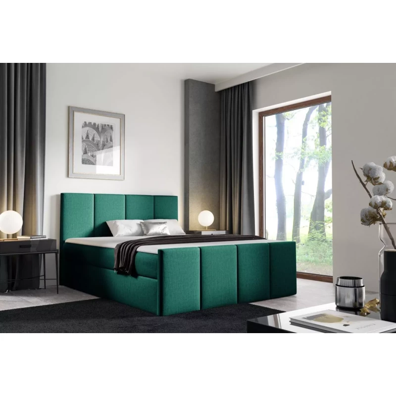 Posteľ s matracom a roštom LOLA - 180x220, zelená 2 + topper ZADARMO
