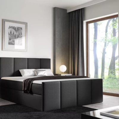 Posteľ s matracom a roštom LOLA - 120x220, čierna + topper ZADARMO