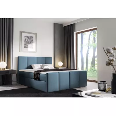 Posteľ s matracom a roštom LOLA - 120x220, modrá 3 + topper ZADARMO