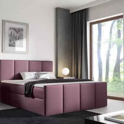 Posteľ s matracom a roštom LOLA - 120x220, fialová 1 + topper ZADARMO