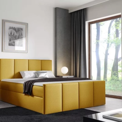 Posteľ s matracom a roštom LOLA - 120x220, žltá 1 + topper ZADARMO
