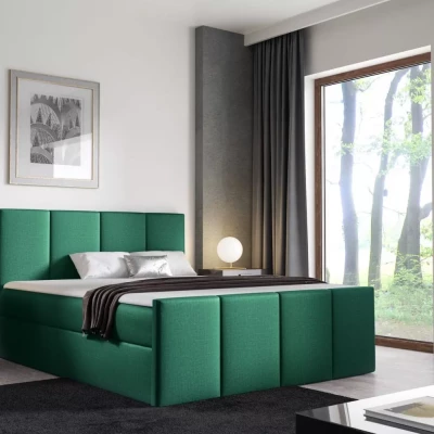 Posteľ s matracom a roštom LOLA - 120x220, zelená 1 + topper ZADARMO