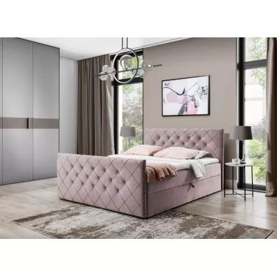 Boxspringová posteľ LENKA - 120x220, staroružová + topper ZADARMO