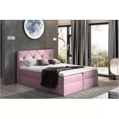 Elegantná kontinentálna posteľ 200x220 CARMEN - ružová 1+ topper ZADARMO