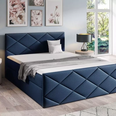 Posteľ s matracom a roštom HALKA - 140x220, modrá 4 + topper ZADARMO