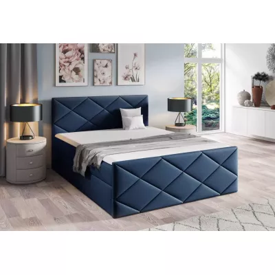 Posteľ s matracom a roštom HALKA - 120x220, modrá 4 + topper ZADARMO