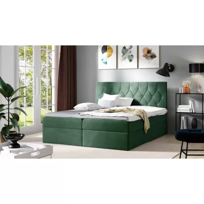 Posteľ boxspring TIBOR - 120x220, zelená + topper ZADARMO