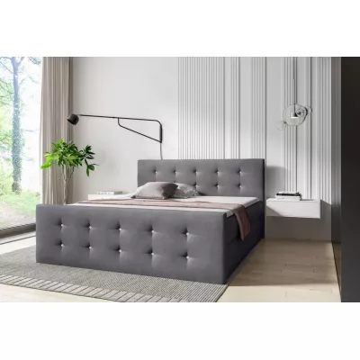 Posteľ SCARLETT - 120x220, šedá + topper ZADARMO