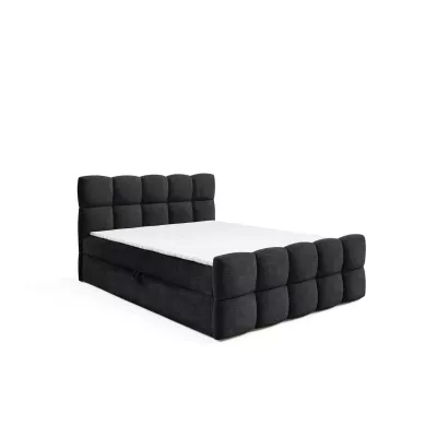 Kontinentálna posteľ 120x220 ISEMBARD - čierna + topper