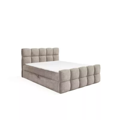Kontinentálna posteľ 120x220 ISEMBARD - šedá + topper