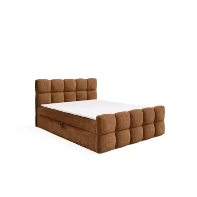 Kontinentálna posteľ 120x220 ISEMBARD - hnedá + topper